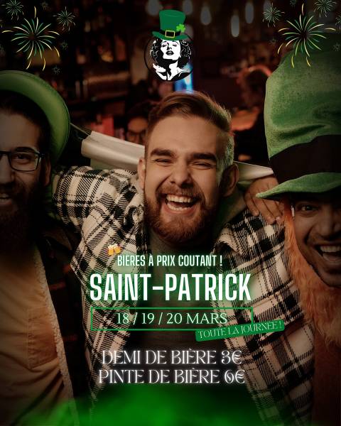Événement Saint-Patrick à La Ville en Rose by La Môme à Colomiers avec bières à prix coûtant et ambiance festive