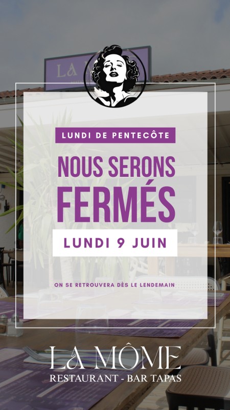 Notre restaurant sera exceptionnellement fermé le lundi 9 juin 2025, nous vous retrouverons dès le mardi 10 juin pour le service du midi 